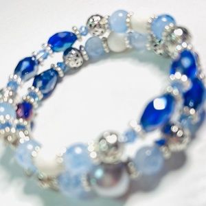 Beautiful Handmade Crystal, Glass & Stone Wrap Bracelets